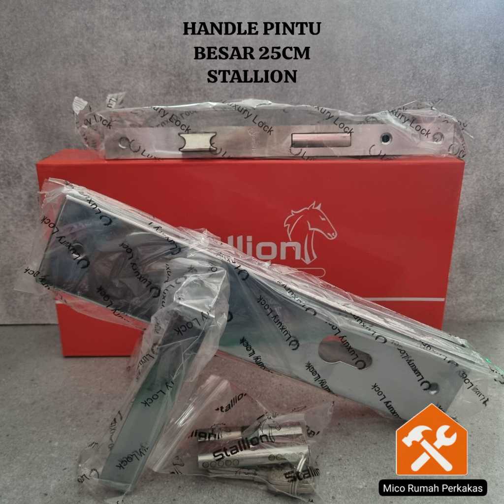 1 Set Handle Gagang Kunci Pintu 25cm Besar STALLION
