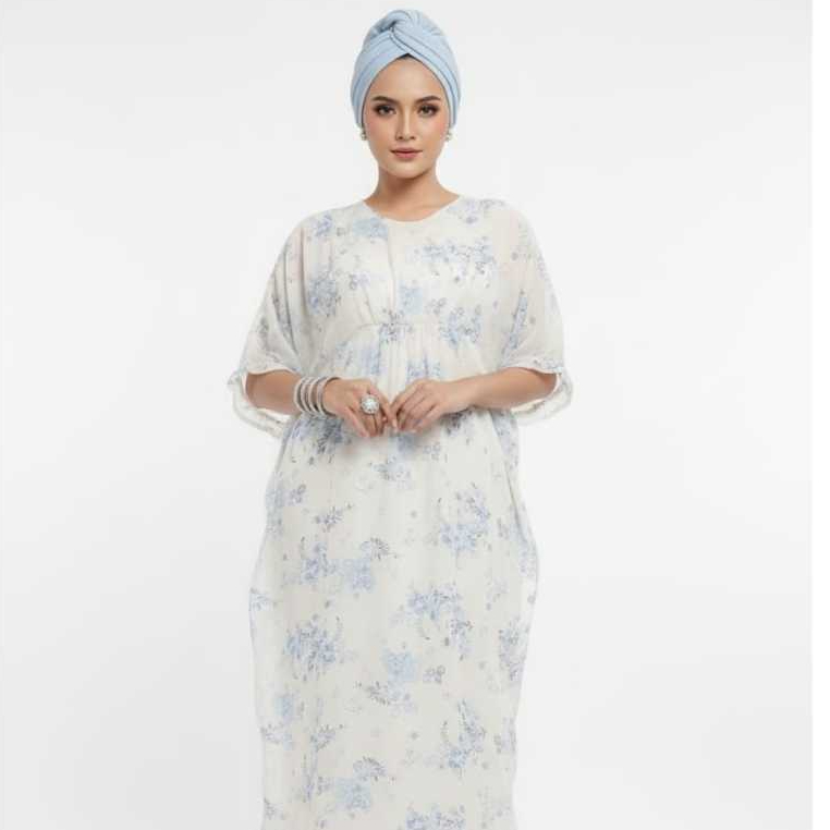 Eprise Kaftan - KP275B BLUE | Gaun Maxi Wanita Muslim | Dress Kaftan | Dress Lebaran