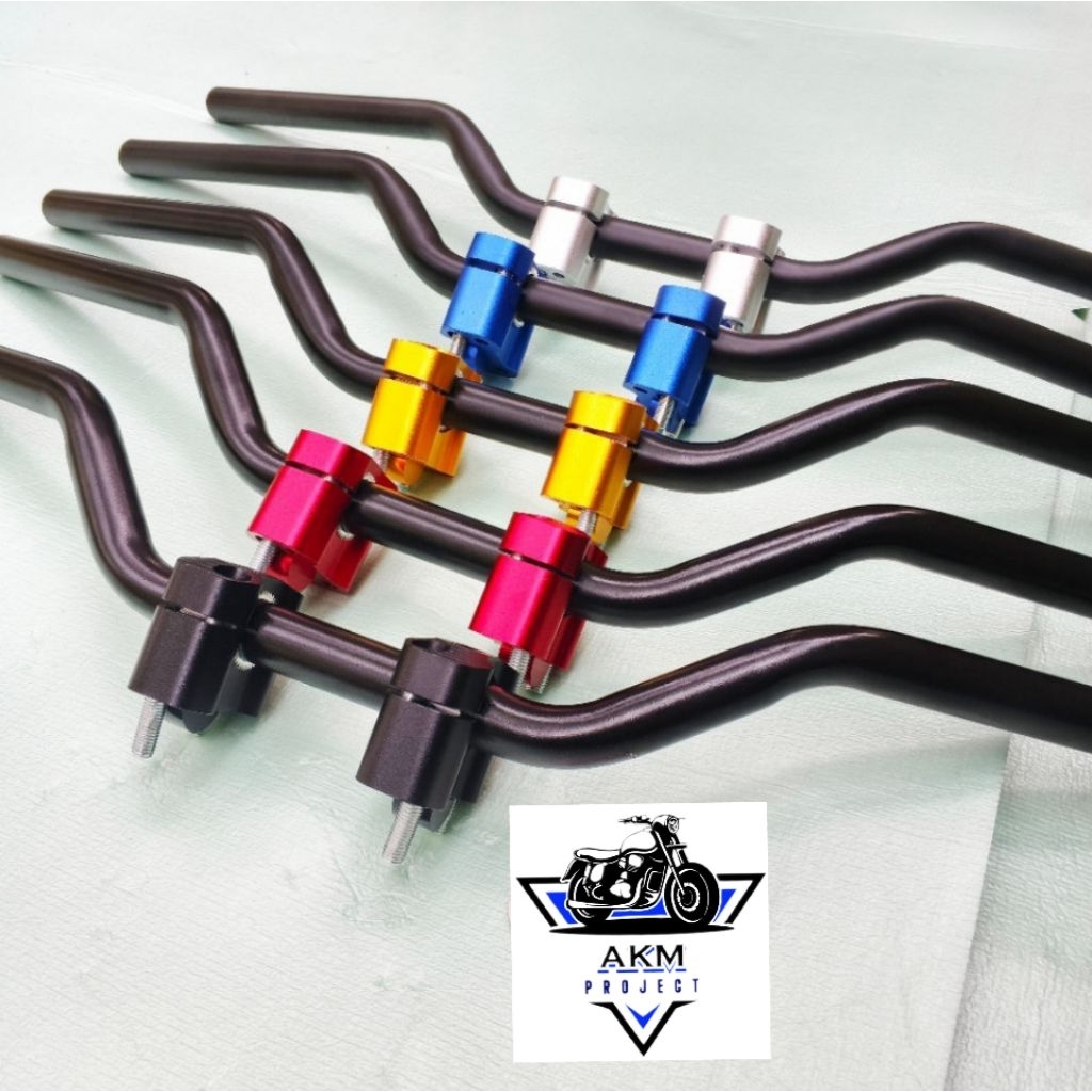 Stang Stir Daytona Stell Hitam Tipe Medium Plus Raiser PNP Semua Motor