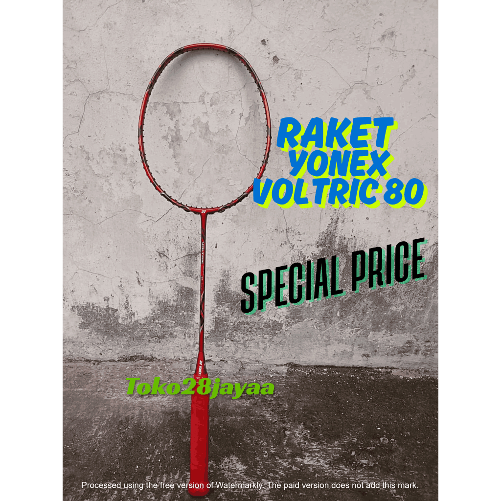 RAKET YONEX VOLTRIC 80 E-Tune ORIGINAL MERAH FULLSET BERKUALITAS MURAH