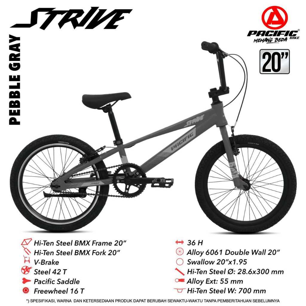 SEPEDA BMX ANAK LAKI LAKI 20" PACIFIC STRIVE HUB JANGKRIK