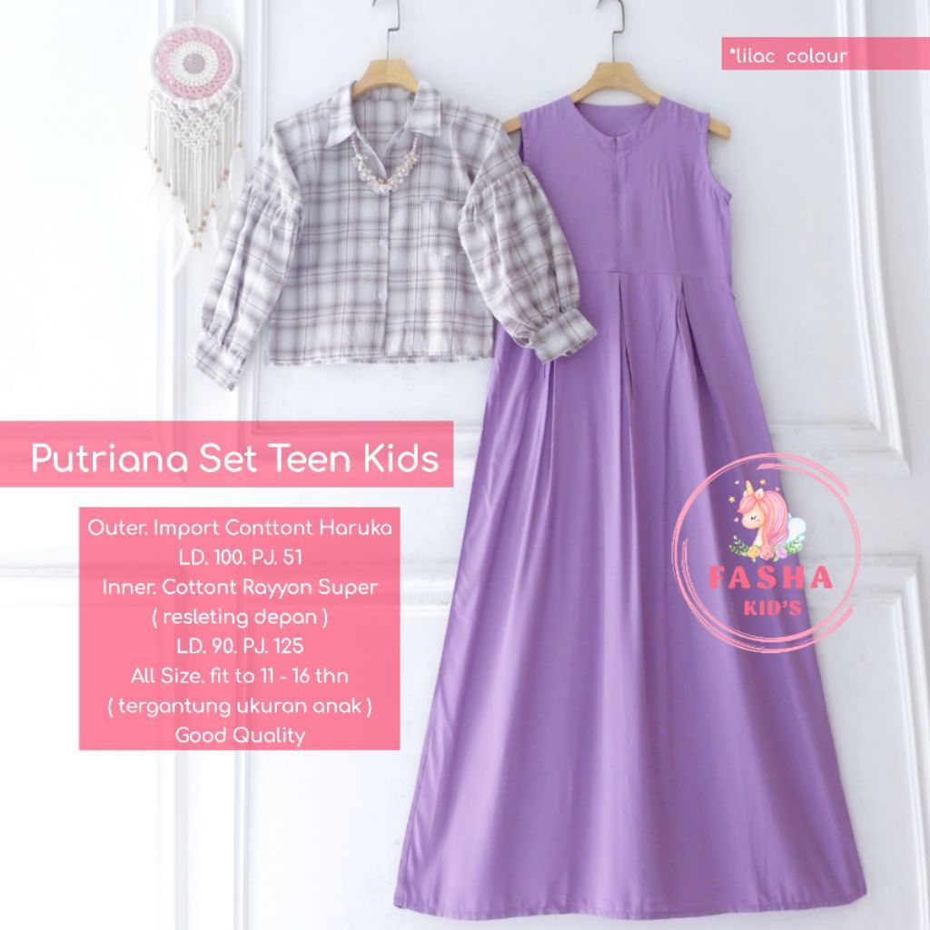 Baju Anak Perempuan Putriana Set Teen Kids Vol. 2 Baju Setelan Anak Tanggung Perempuan 12-16 Tahun O