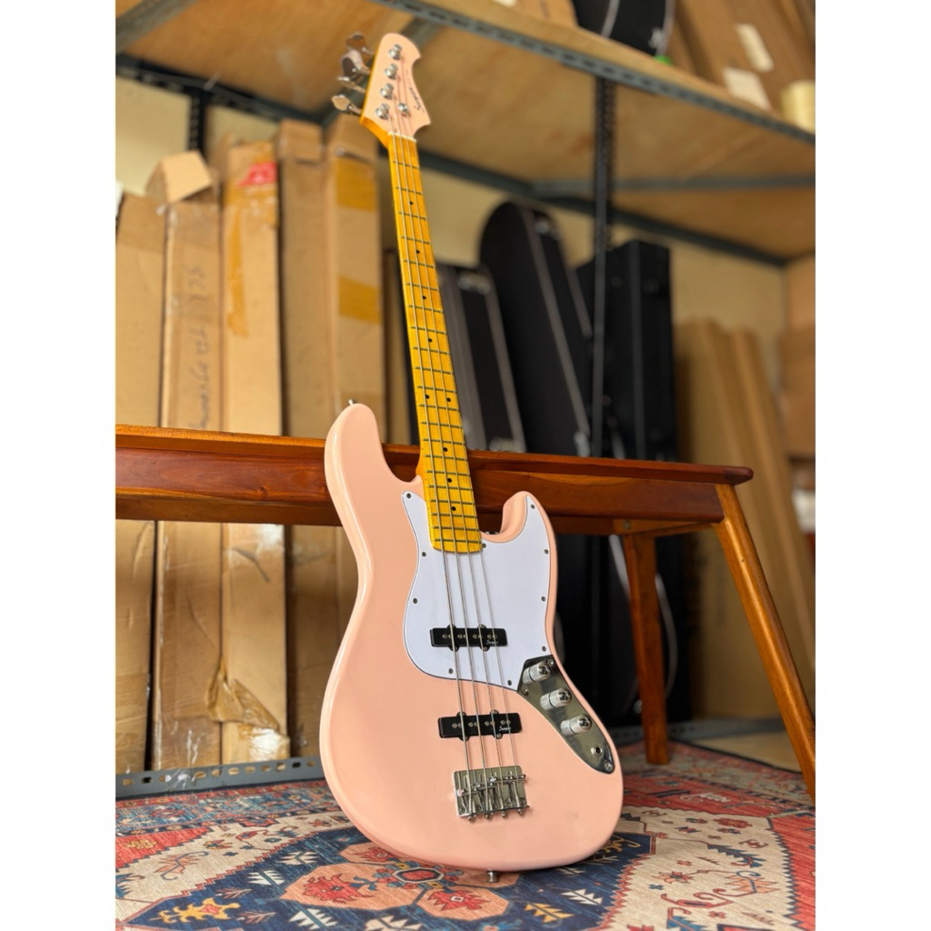 Bass Elektrik Scorpion SJ200 Pink 4 String Second Hand