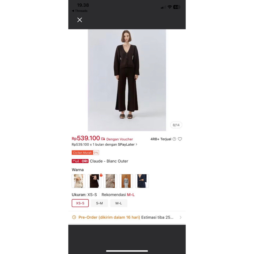 preloved claude blanc outer