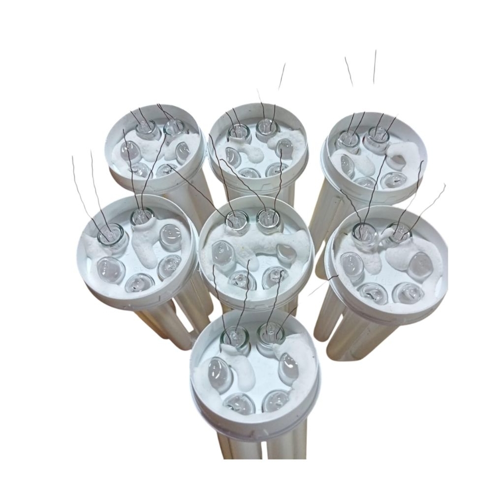 Kaca lampu 3u genie warna kuning lengkap sama kesing bawah, kaca x lampu pabrikan