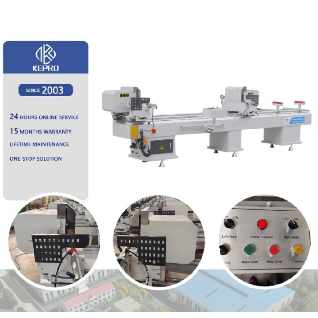 Mesin uPVC Cutting Common Double Head (2 kepala) Potong Profil uPVC.