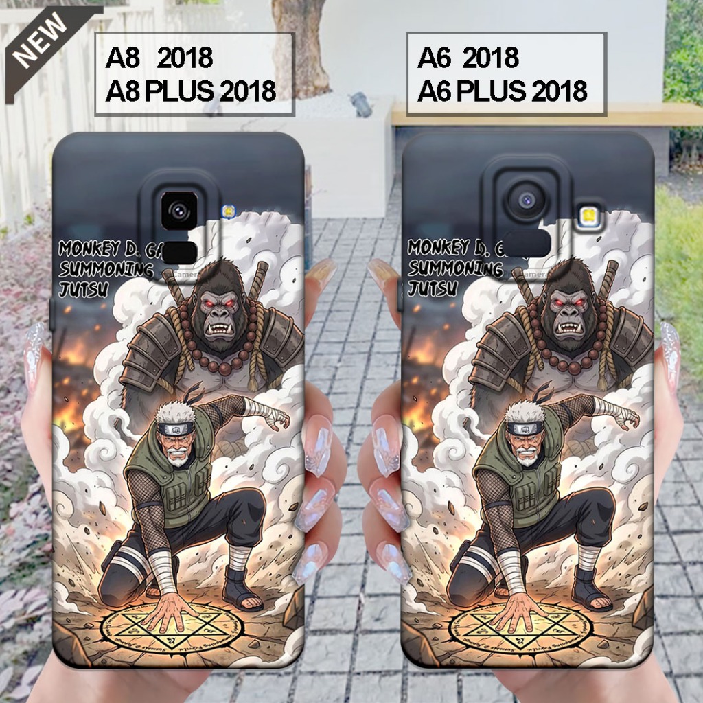 Case Samsung  A6 2018 | A6 PLUS 2018 - Samsung A8 2018 | A8 PLUS 2018 _Silikon casing hitam bening