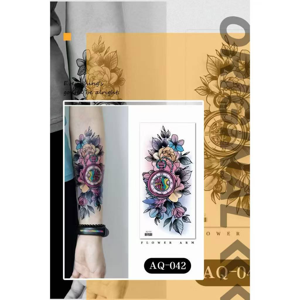 tatto bunga tatto lengan kode AQ tatto temporer bunga