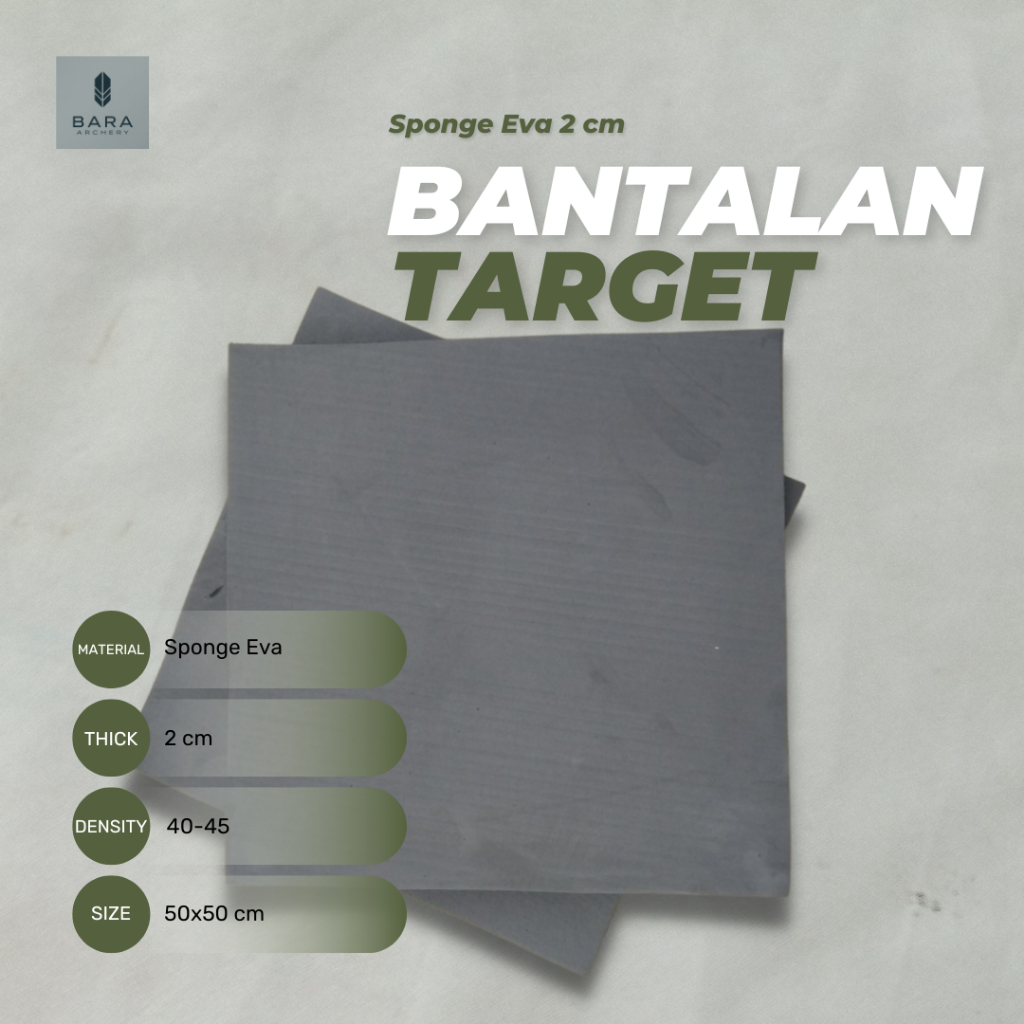 Spons Target 2 cm / Sponge Eva / Busa Ati / Eva Foam / Spon Ati / Busa Eva / Archery