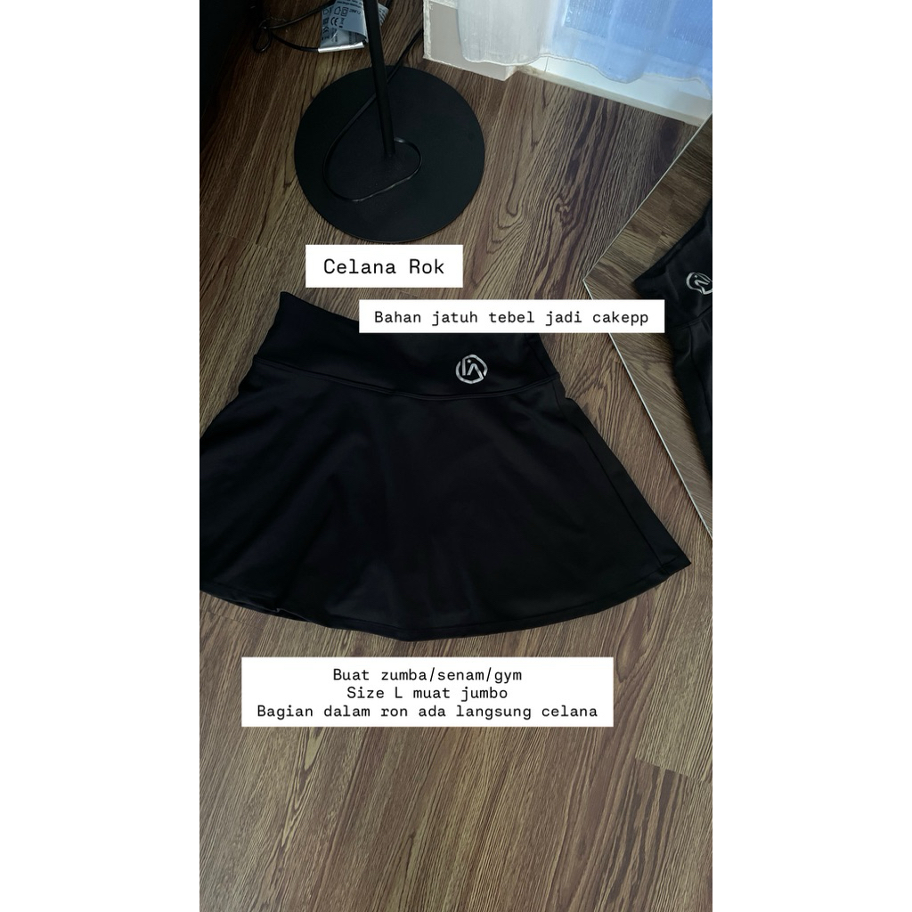 PRLVD. celana rok zumba/senam hitam