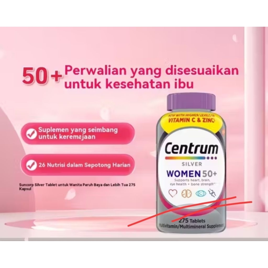 Centrum Silver  Women 50+ Multivitamin Supplement Sehat