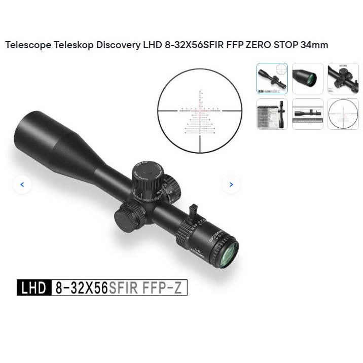 Telescope Discovery LHD 8-32X56SFIR FFP ZERO STOP 34mm (MOA)