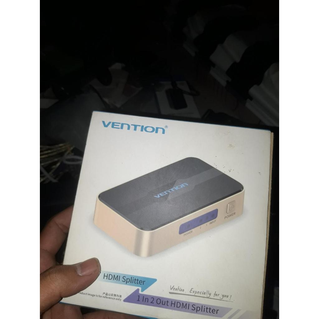 Vention HDMI Splitter 1 Input 2 Output HDMI Screen Duplicate 4K ( Bekas Bagus )