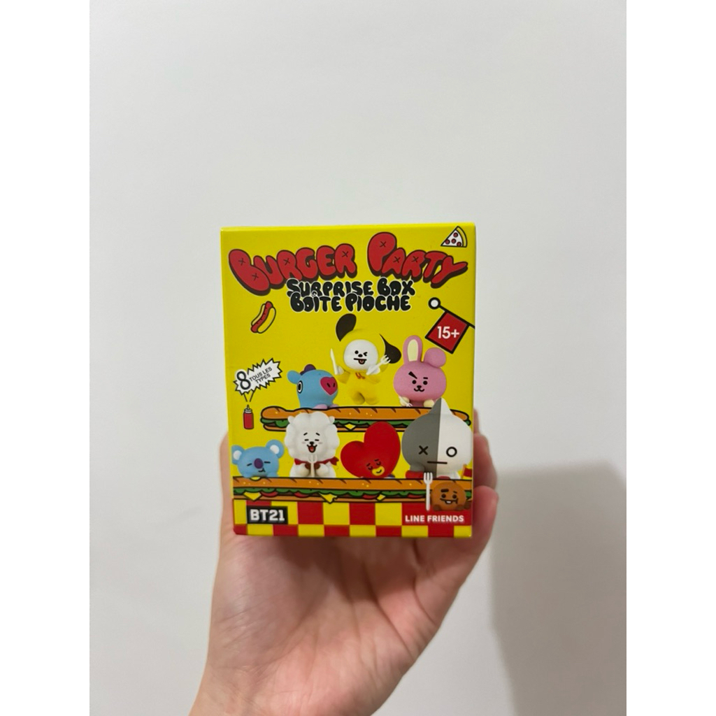 MINISO BT21 BURGER PARTY BLIND BOX FROM OFFICIAL STORE NEW ORIGINAL 100%