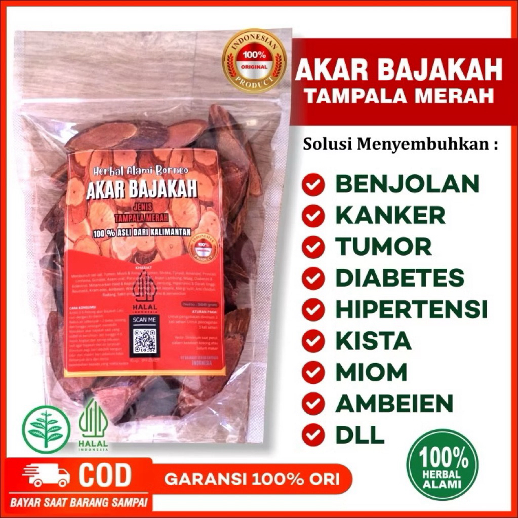 Akar bajakah tampala merah asli kalimantan