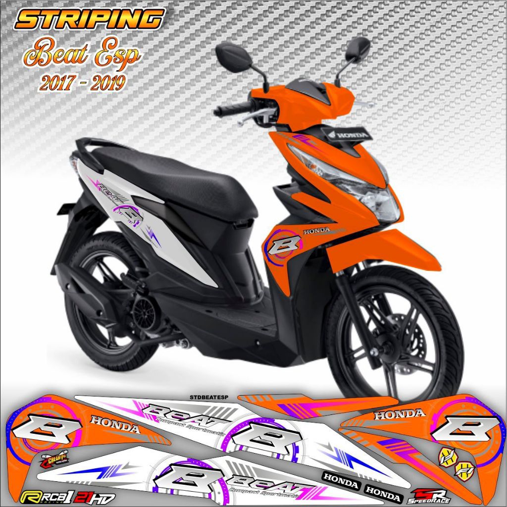 Striping Honda Beat Esp 2016-2019/ Stiker Honda Beat Esp 2016-2019