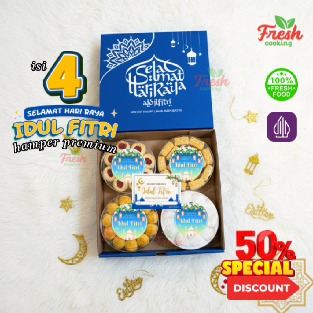 [TERLARIS] READY SEPAKET HAMPERS KUE KERING NASTAR PUTRI SALJU KASTENGEL PAKET KUE KERING PAKET LEBA