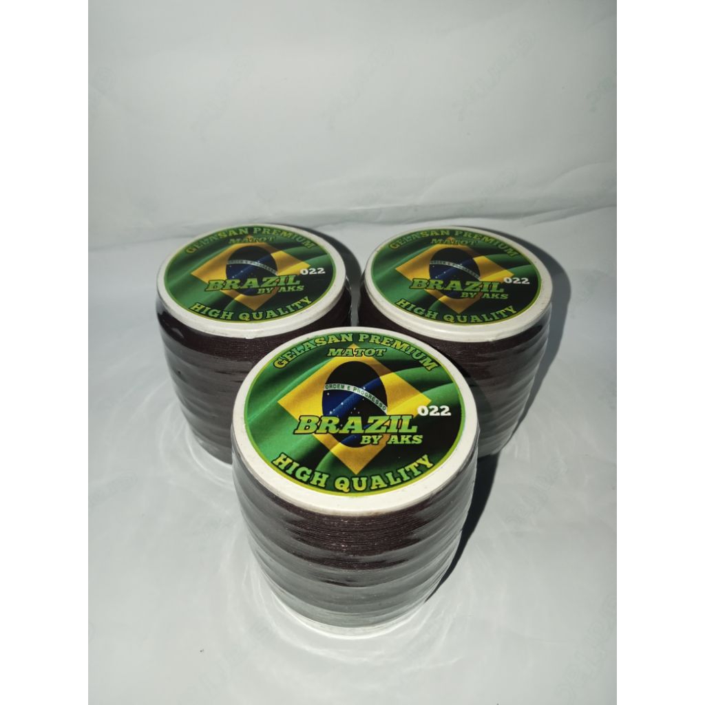 GELASAN MATOT Brazil Size 022 Panjang 1600 yard Bahan Putih.
