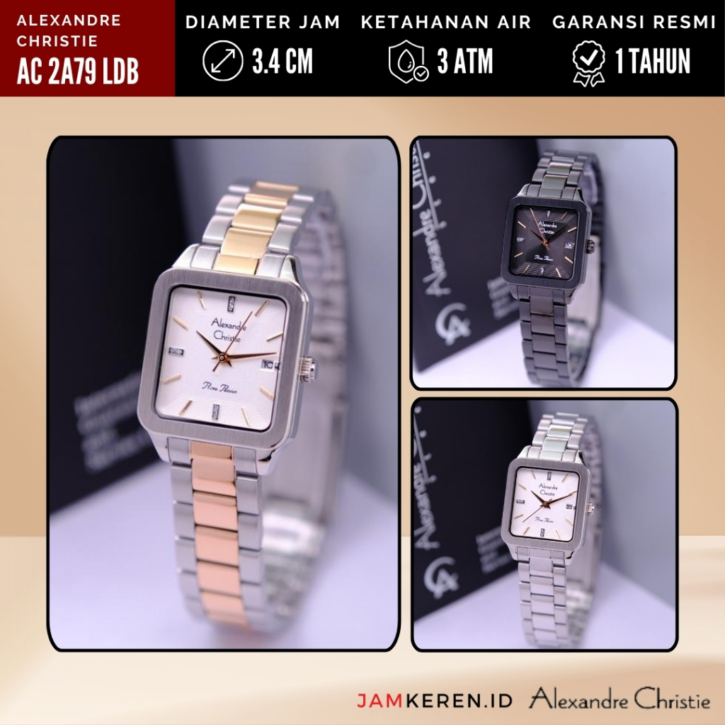 Alexandre Christie - Jam Tangan Wanita - Jam Wanita Elegan Mewah - AC 2A79 LD Original Garansi Resmi