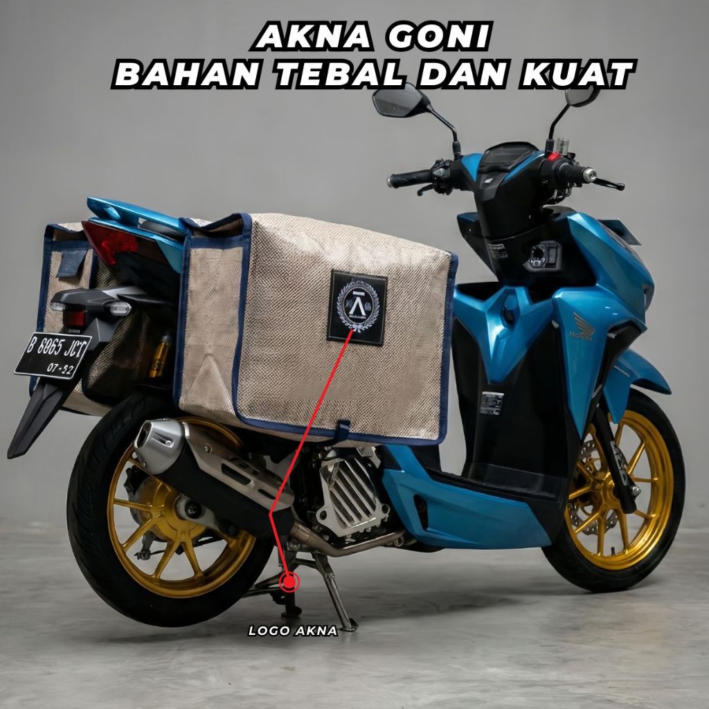Bronjong Motor Tas Kurir Ronjot Kurir Tas Obrok Tas Pos Bahan Goni Super Tebal dan Kuat