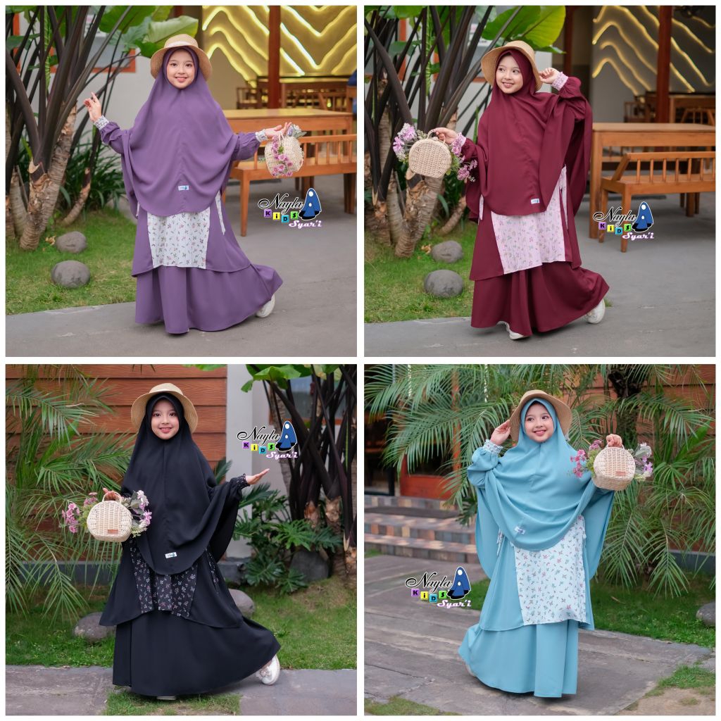 Tunik Rok AZALEA by Nayla Kids, gamis syari gamis anak