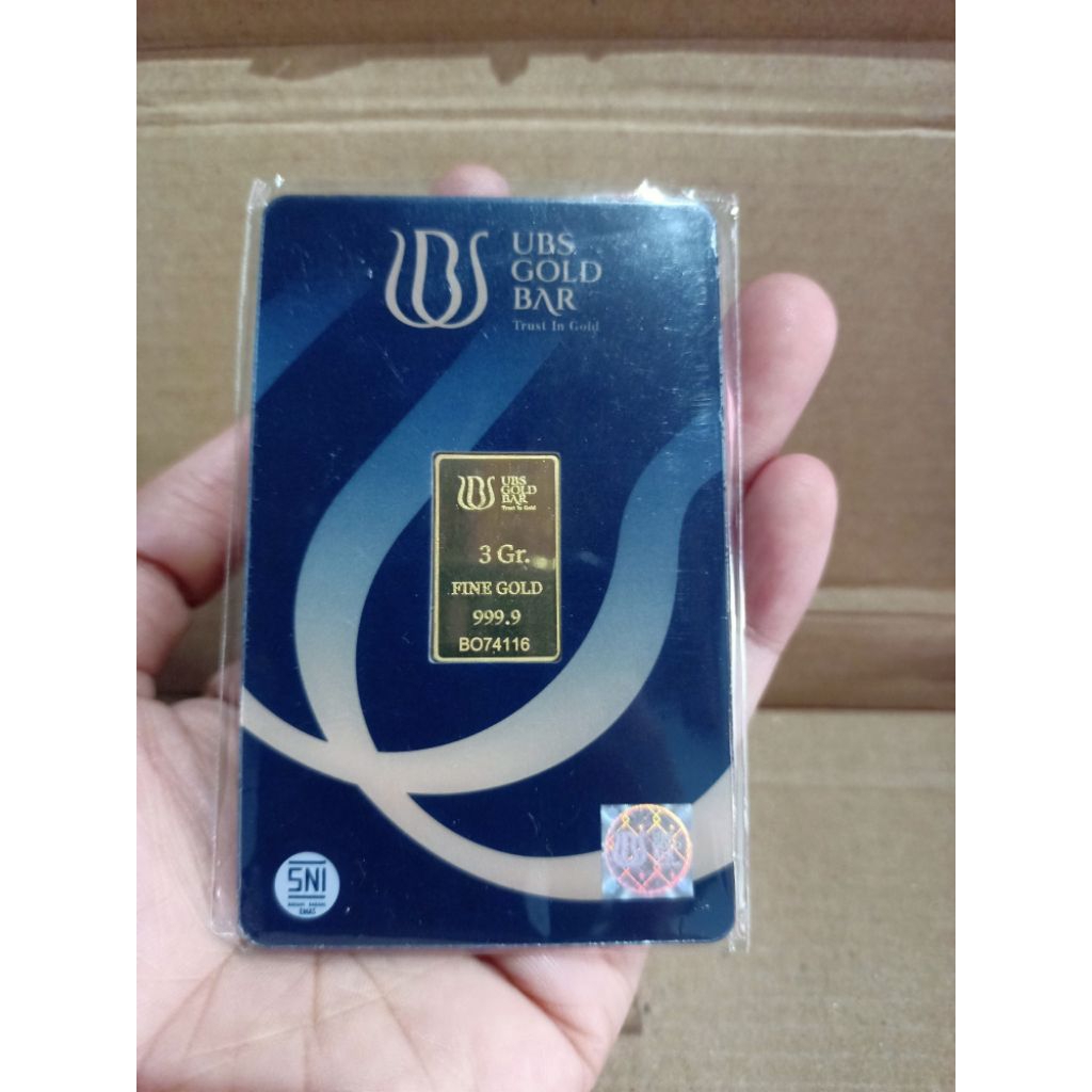 Logam Mulia UBS 3 Gram - Emas Batangan 24k, Sertifikat Resmi, Garansi Uang Kembali