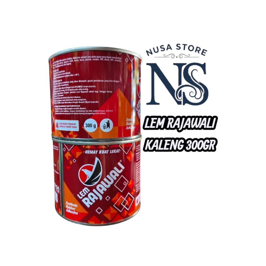 [300 GR] LEM RAJAWALI KUNING KALENG 300 GRAM / LEM KUNING / LEM KAYU, KULIT, HPL, DLL