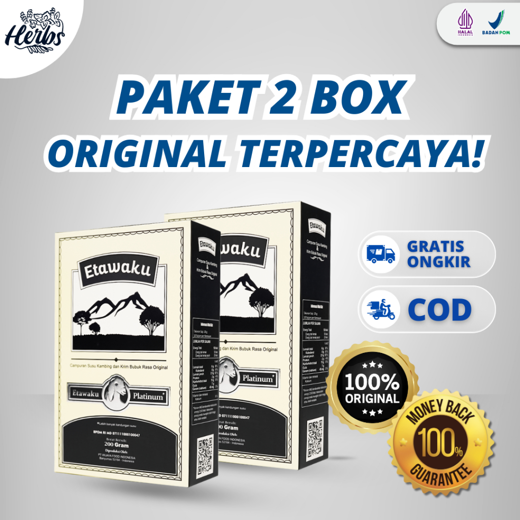 [DISKON HEMAT] Paket 2 Box Etawaku Platinum Original - Susu Kambing Etawa Solusi Masalah Sesak Nafas