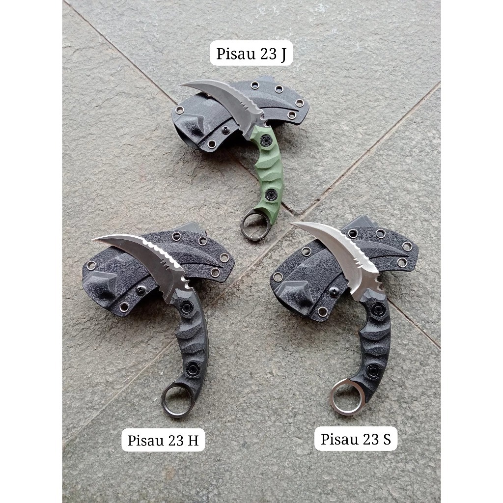 Pisau Tactical Kydex WR 23 / Pisau Carambit WR / Pisau WR Tactical Outdoor + Holster Dan Teklock / P