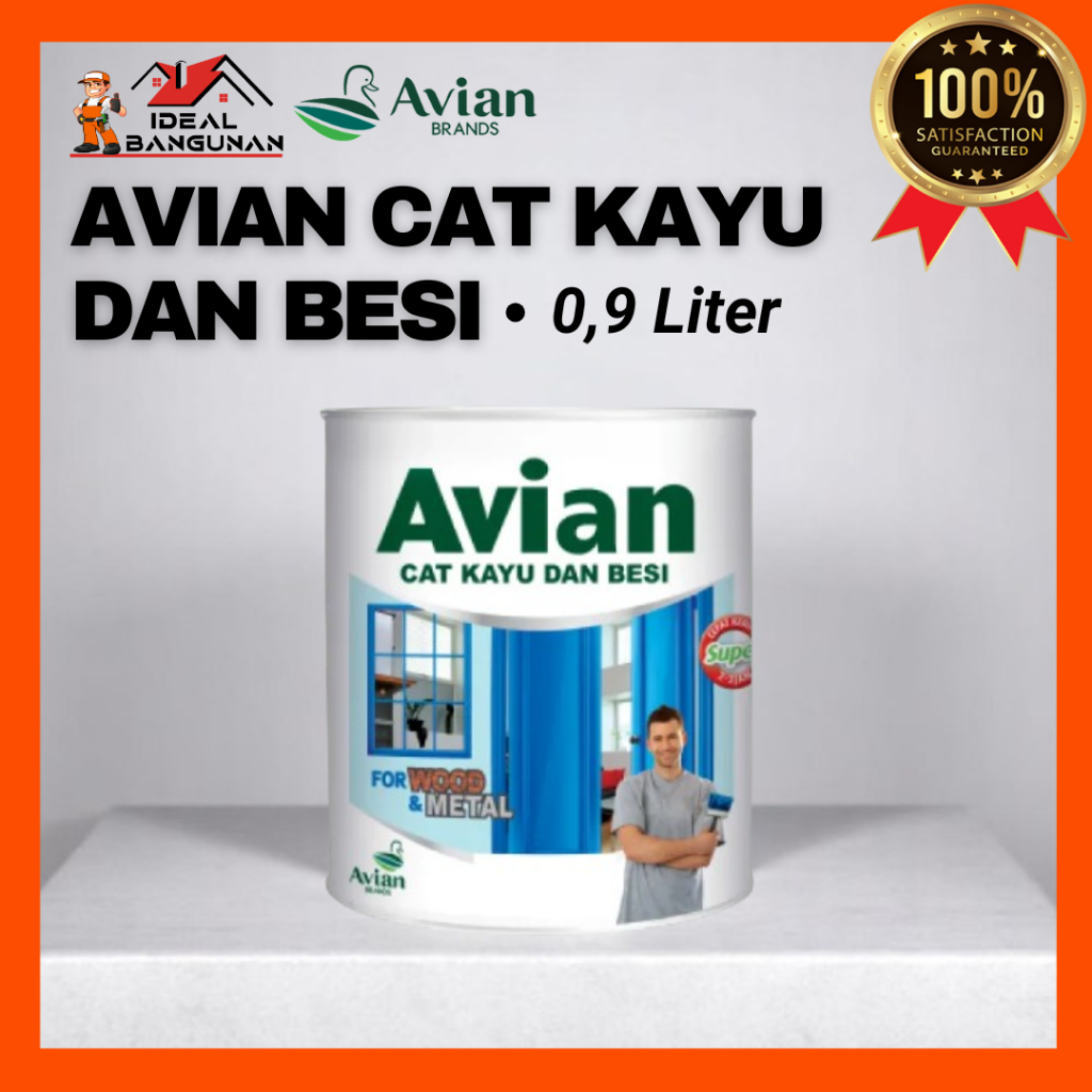 AVIAN CAT KAYU DAN BESI 0,9 LITER |  CAT AVIAN AWET DAN MURAH | CAT SERBAGUNA  | CAT KAYU DAN BESI A