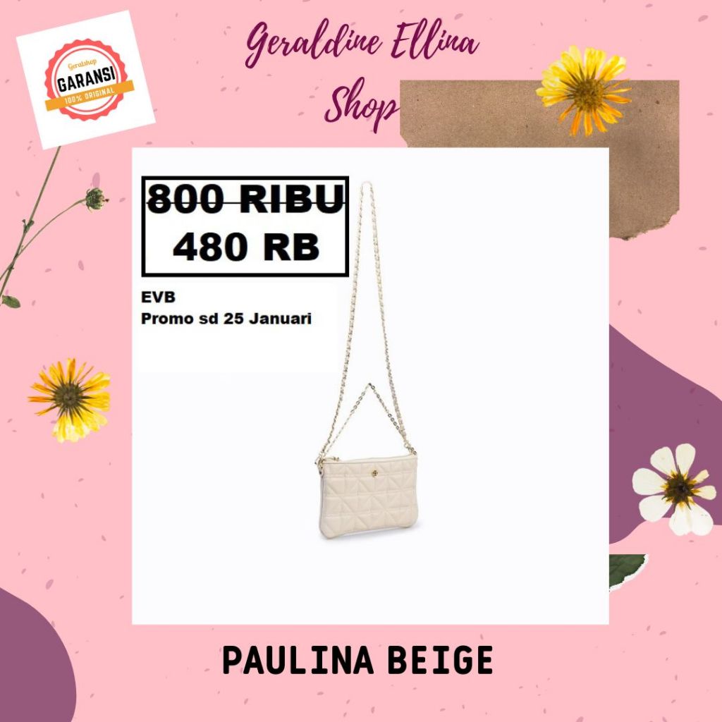 Tas selempang EVB wanita sale shoulder bag seri PAULINA
