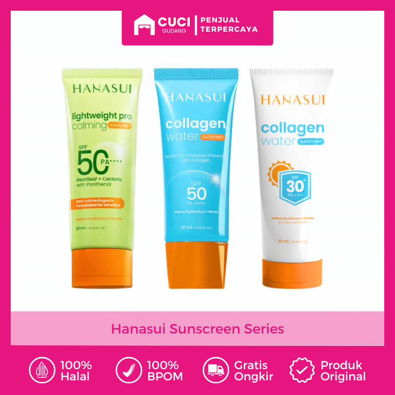 Suncreen Spf 50 Pa+++++ Memutihkan Sanskrin Pemutih Wajah Sunscreen Non Comedogenic Sankrin Hanasui