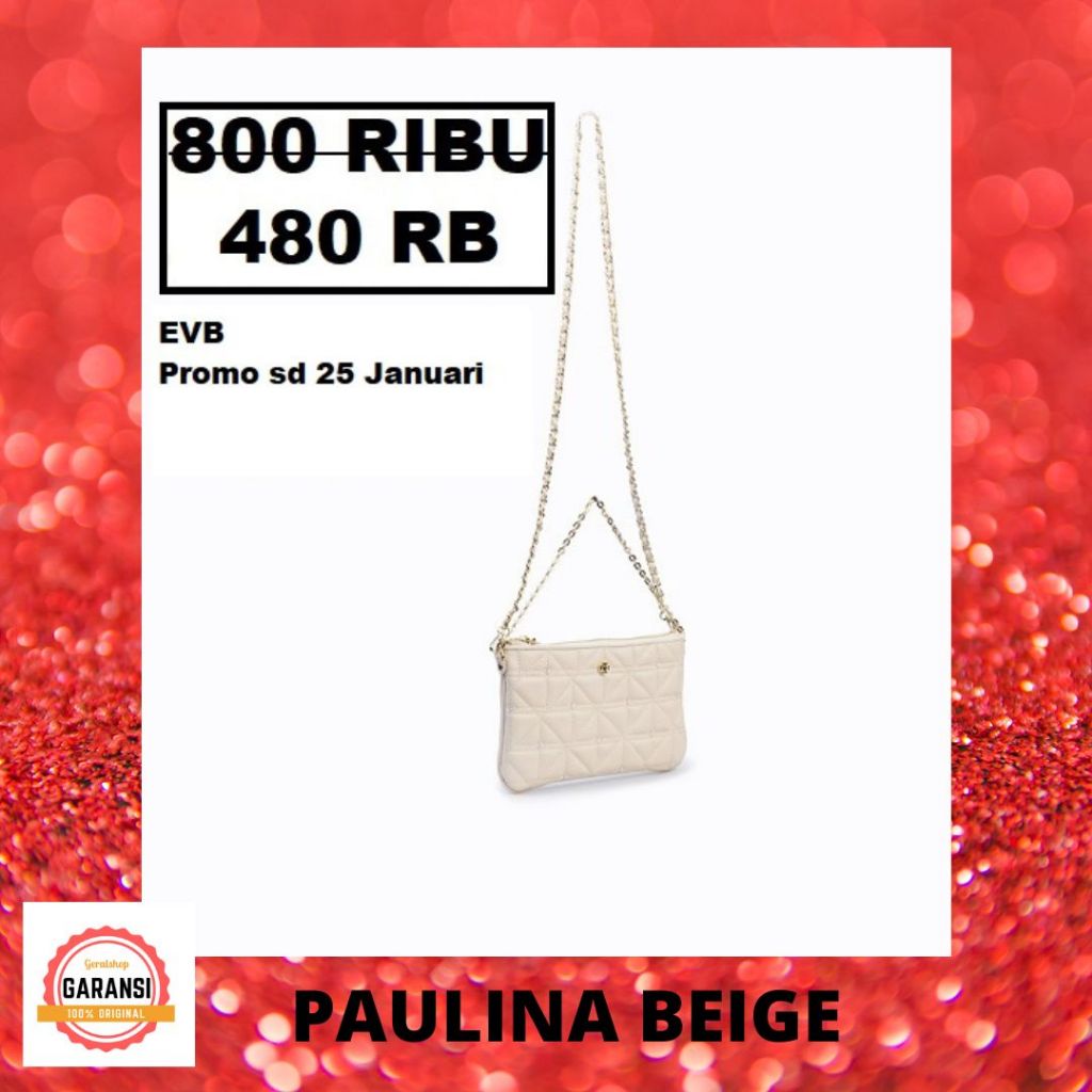 Tas selempang wanita SALE EVB PAULINA shoulder bag 100% original store