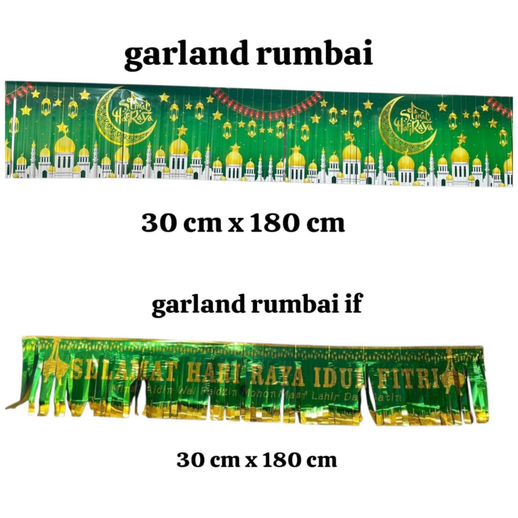 Garland rumbai idul fitri / Dekorasi idul fitri garland rumbai nuansa hari raya idul fitri