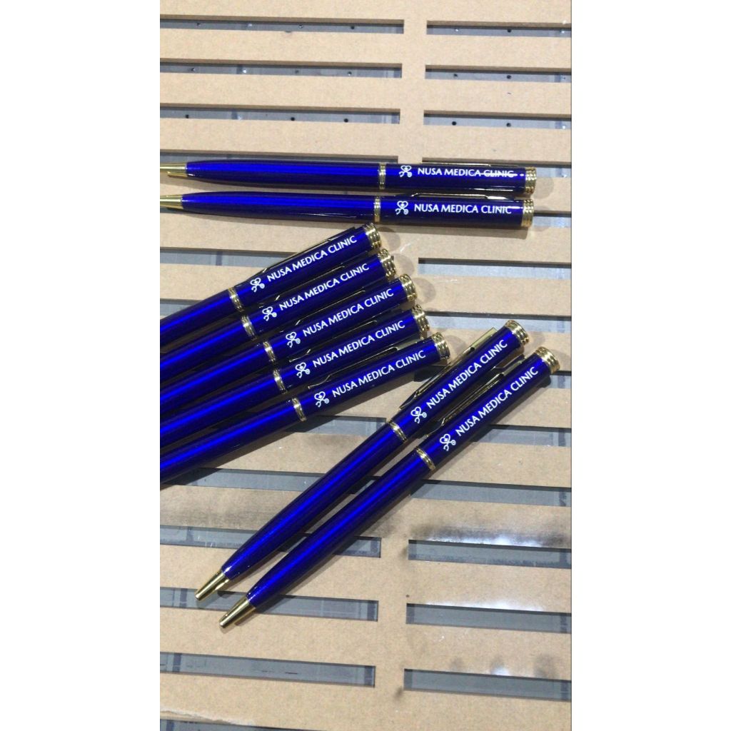 Jasa Cetak Printing UV Pulpen plastik Custom Logo Tulisan dan lain lain