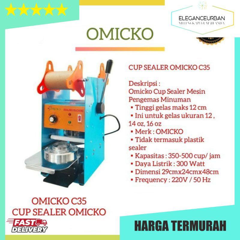 Omicko Cup Sealer Las Cup Perekat Cup Gelas C35 / C37 / C39