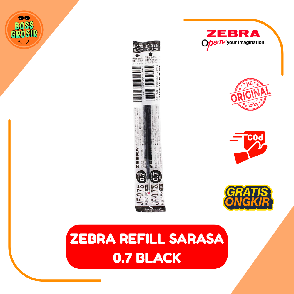Boss Grosir - Zebra Refill Sarasa JJ117 0.7MM / Isi Tinta Pulpen / Sarasa / 0.7 / Limited Edition / 