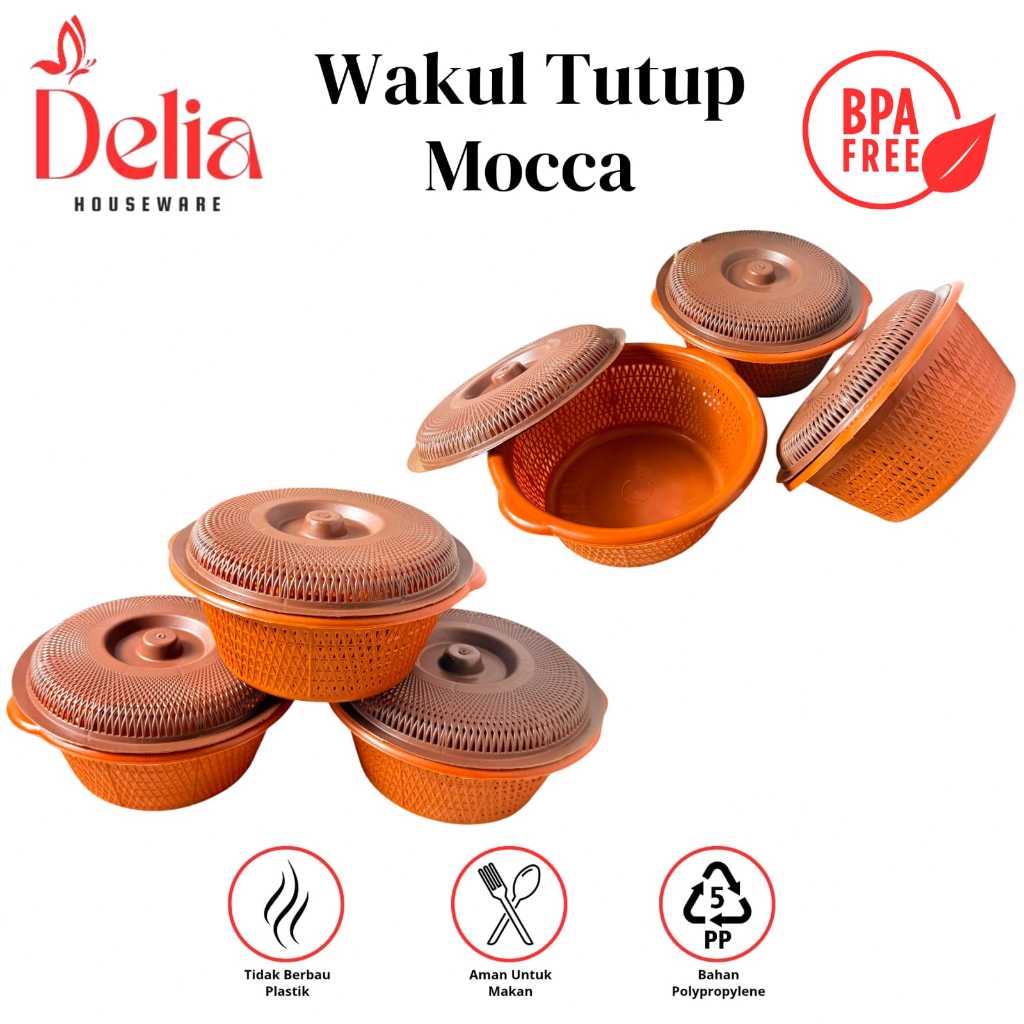 (PAKET HAJATAN 100 PCS) WAKUL TUTUP MOCA - BESEK NASI TUTUP HAJATAN - MARANG TUTUP BERKATAN PLASTIK