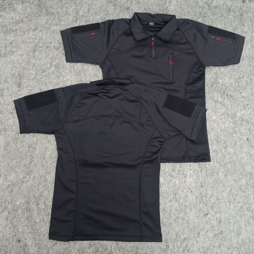 Kaos Tactical BDU Scuba Hitam Pendek Premium / Kaos Scuba Hitam Pendek / Kaos Scuba