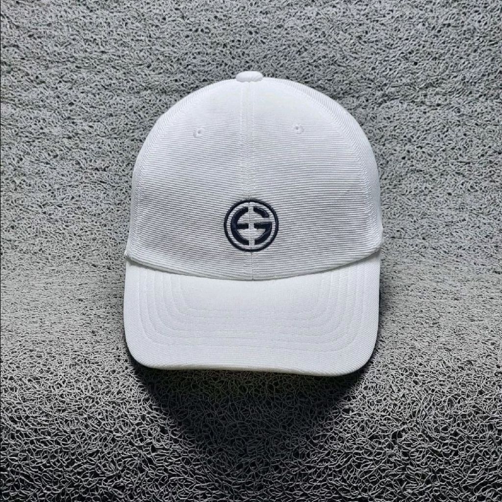 topi elle golf putih adjustable
