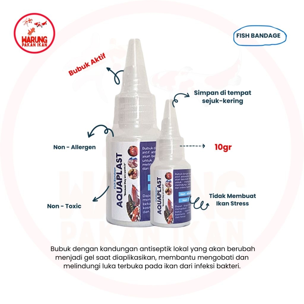 Aquaplast Obat Luka Ikan Koi - Fish Bandage Arwana Ulcer Bakteri