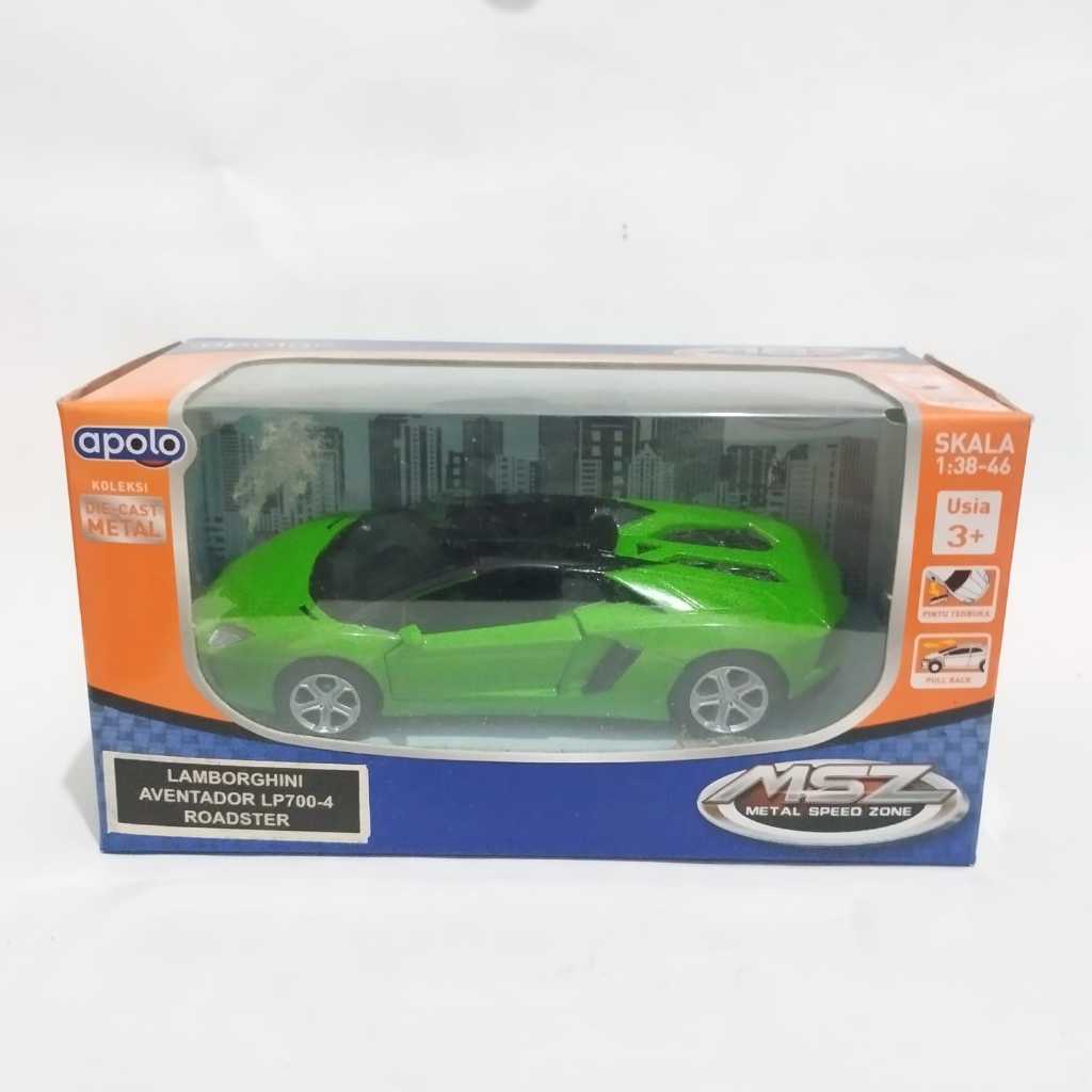 Diecast mobil Lamborghini Aventador LP700-4 Roadster Apolo Miniatur mobil