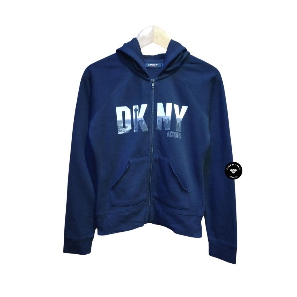 DKNY WOMAN'S HOODIE JACKET/HOODIE JAKET WANITA BLACK& WHITE COLLECTION