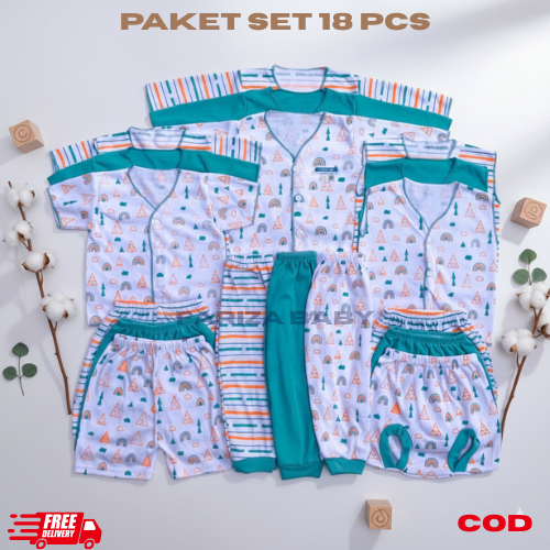 Set Perlengkapan Bayi Newborn 18 Pcs | Baju Bayi Lengkap