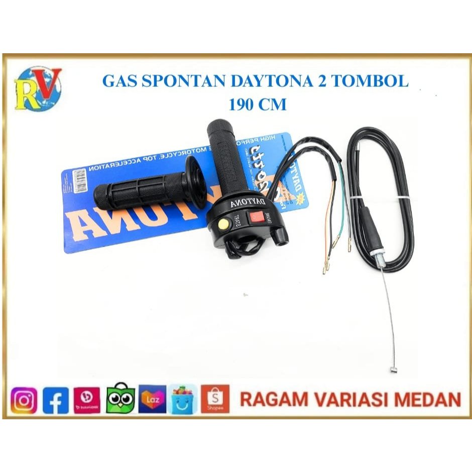 GAS SPONTAN DAYTONA 2 TOMBOL 1 KABEL GAS KONTAN 1 KABEL DAYTONA 2 SWITCH 190 CM