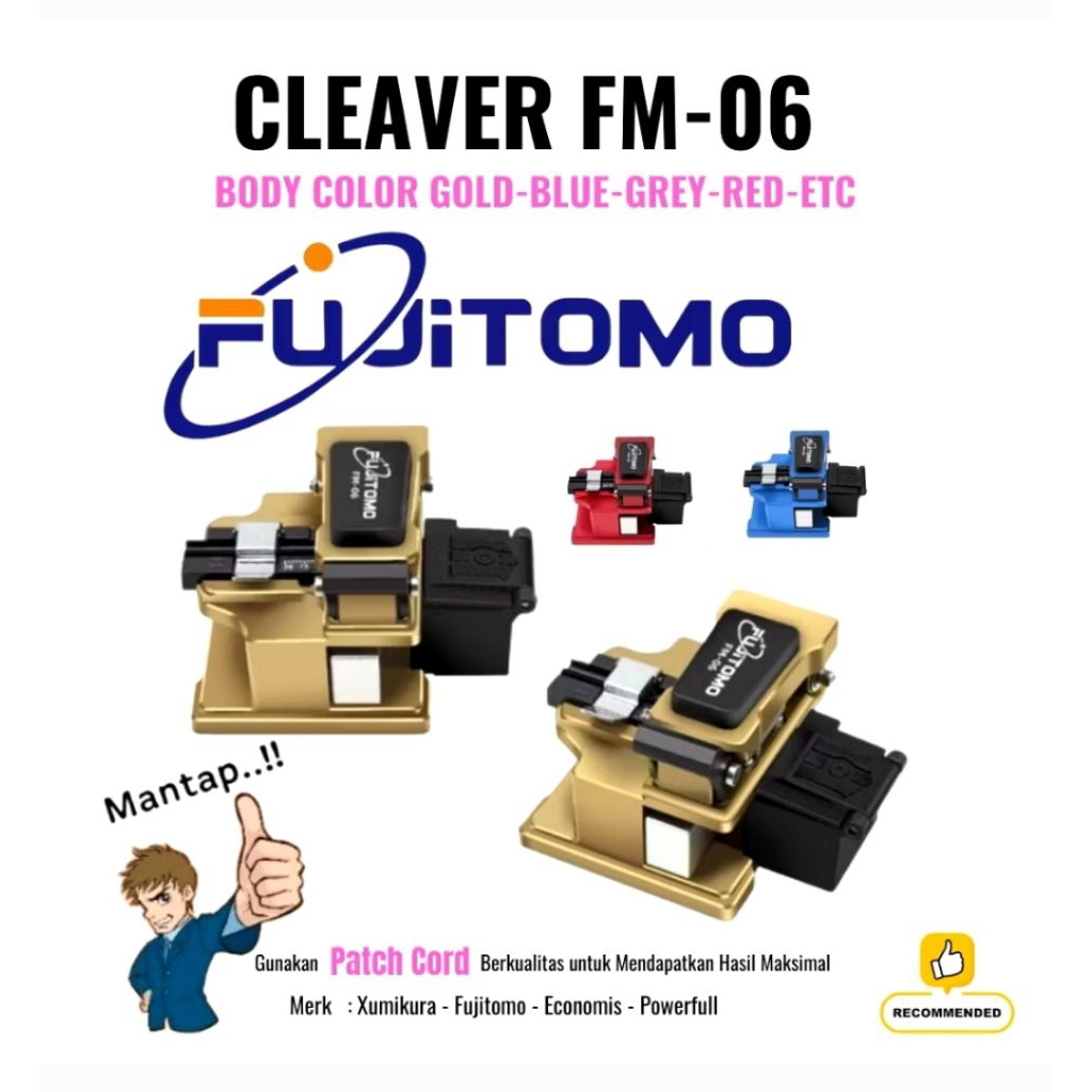 "OPTICAL FIBER CLEAVER FUJITOMO FM-06 (ORIGINAL) FIBER OPTIK STRIPPING CUTTER TOOLS CLEAVER".  