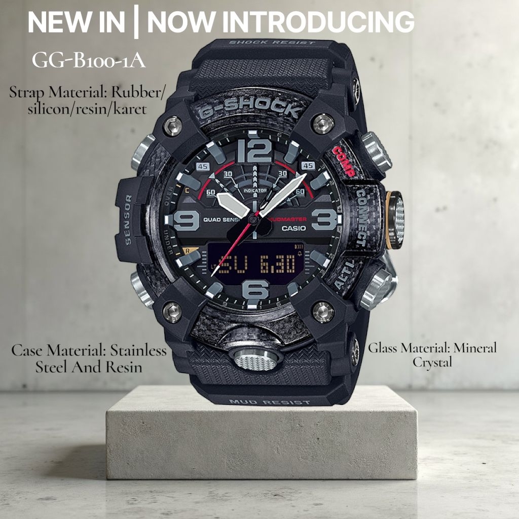 Jam Tangan Pria Merk G Shock Type GG-B100 Original Bm Baterai Free Box Set