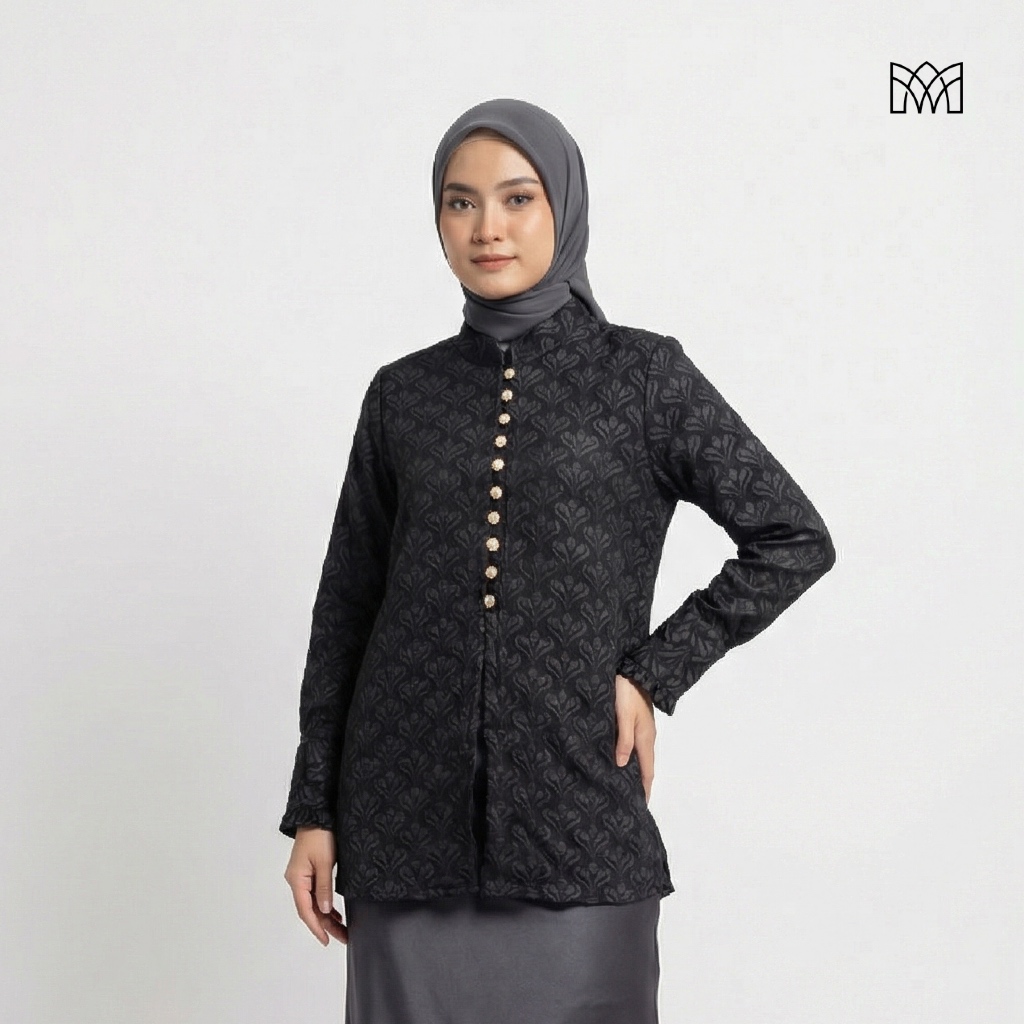 Mayang Collection - Zalina Tunik Ariana 3D Embos Premium - Atasan Wanita Muslimah Busui Friendly Tun