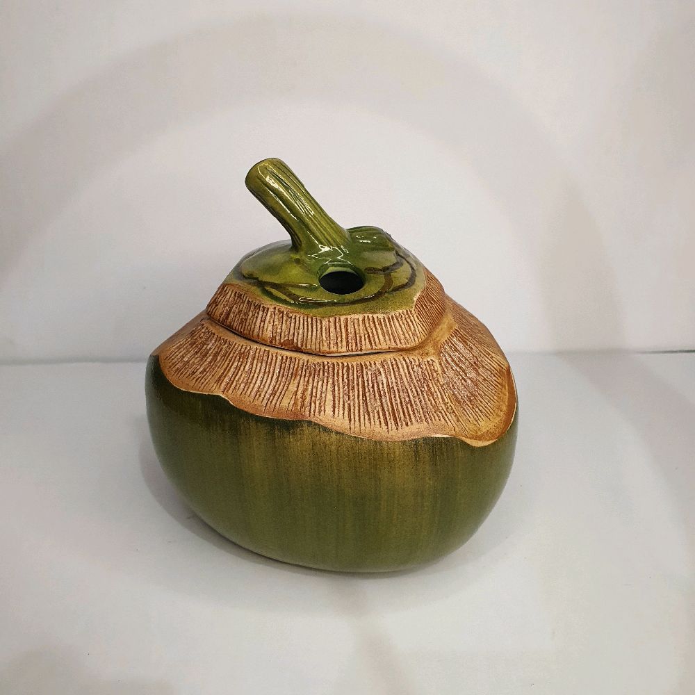 (GELAS MODEL KELAPA MEDIUM) GELAS KELAPA MEDIUM KERAMIK LUCU DAN UNIK