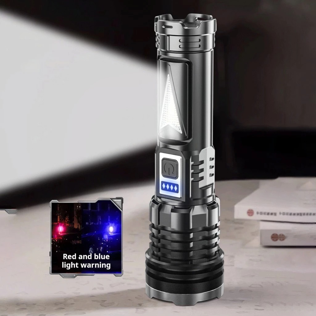 Senter LED Super Terang YD16 Berdaya Tinggi Jarak Jauh Anti Air Senter LED 20000 Lumens Original USB